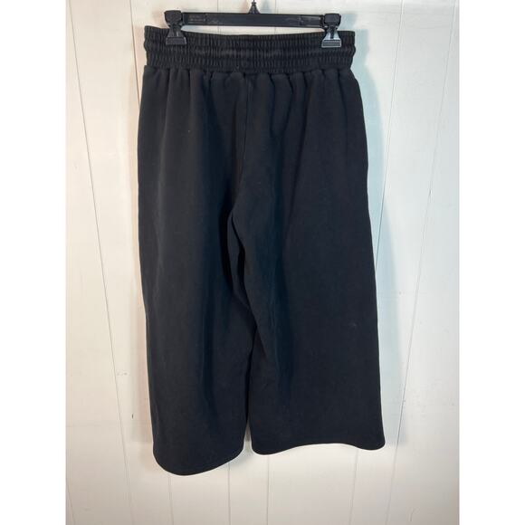 Zyia Active Black Wide Leg Cropped Sweat Pants in Size XL - Picture 2 of 5